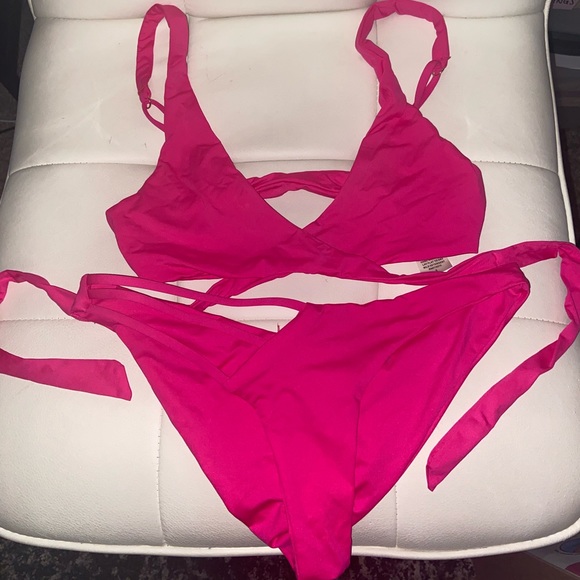 Beach Bunny Barbie Pink Bikini Set